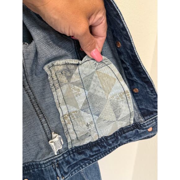 American Eagle Distressed Denim Jacket | Size Small - Picture 4 of 9